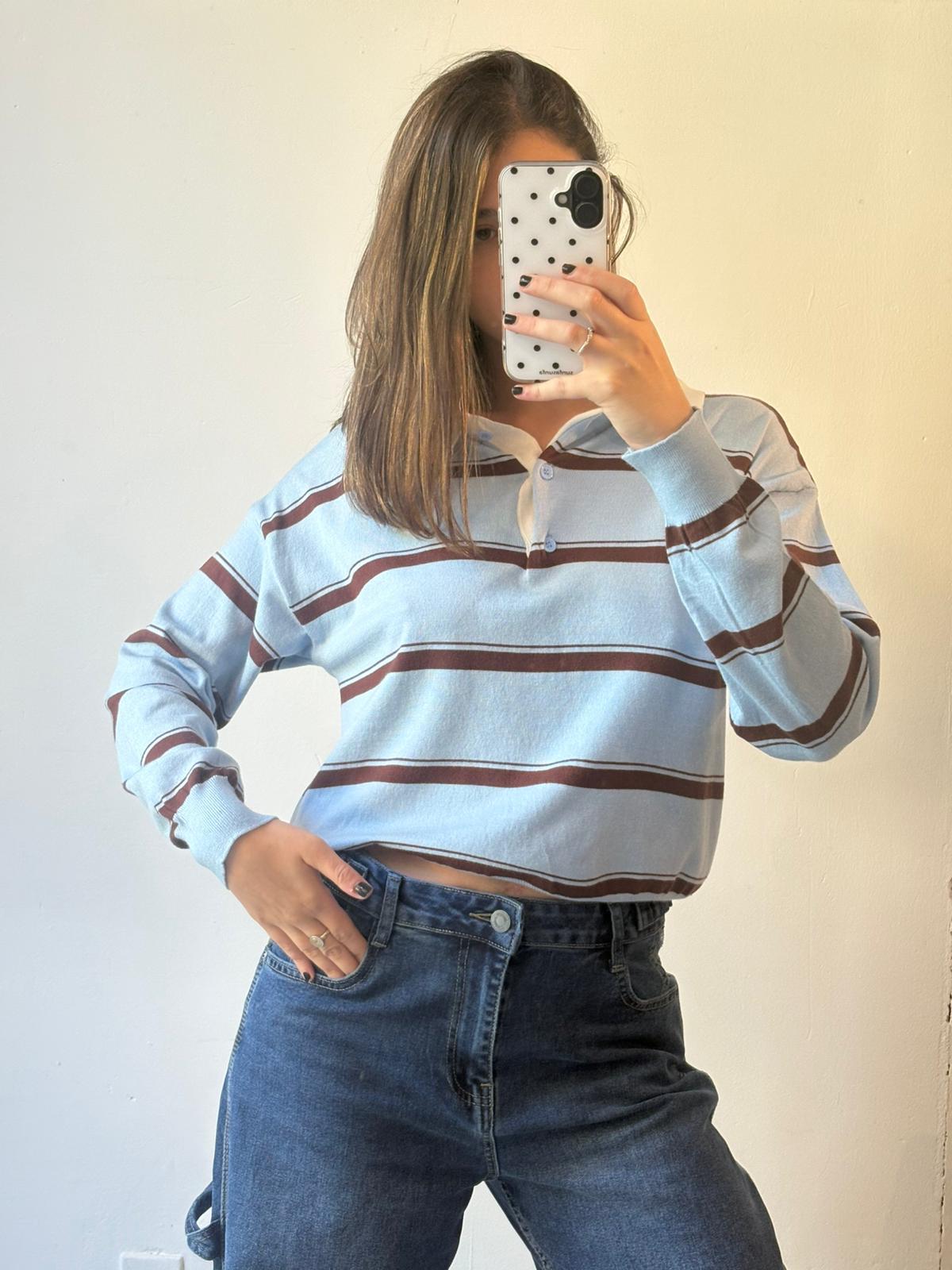 Sweater Luna - Celeste