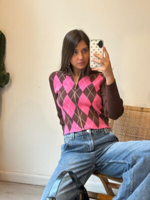 Sweater Crumble - Rosa/Choco