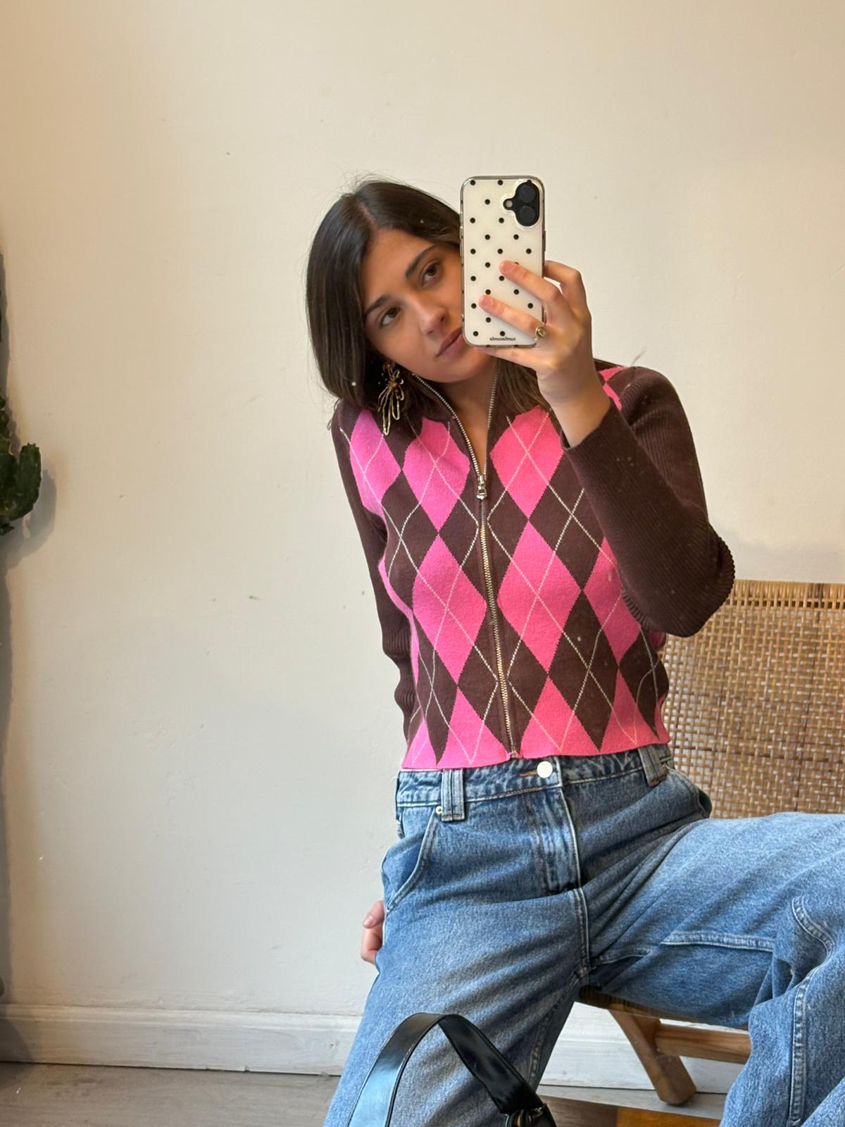 Sweater Crumble - Rosa/Choco - Imagen 3