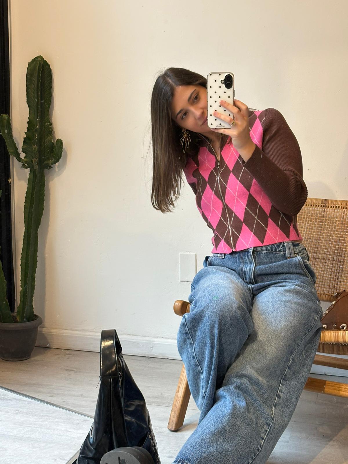 Sweater Crumble - Rosa/Choco - Imagen 2
