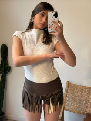 Short Pollera Nexo - Choco