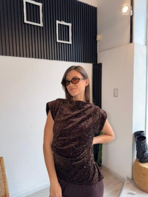 Blusa Brilli Soho - Choco