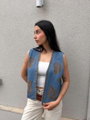 Chaleco Denim Opo - Azul